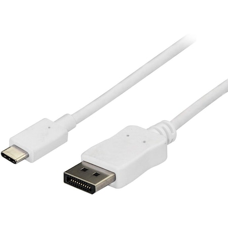 Startech.Com 6 ft / 1.8m USB C to DisplayPort Cable - USB C to DP Cable - 4K 60Hz - White CDP2DPMM6W