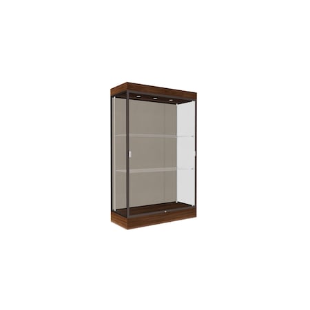 Ghent 76''H x 48''W x 20''D Edge Display Case 6'' Base w/ Chocolate Back & Dark Bronze Frame 92LFCO-BZ-WNH