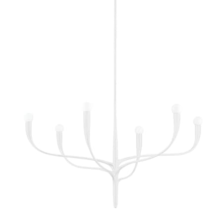 Hudson Valley Lighting Labra 6 Light Chandelier 36.75 In. White Plaster 9606-WP