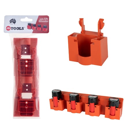 48 Tools Battery Holder, 9.875 in L, 12 V BH-12v-MIL-04