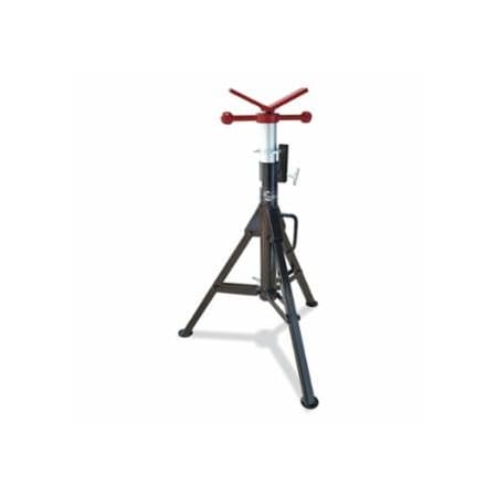 Best Welds Hi-Jack Style Pipe Stand, V-Head, 2500 lb Cap, 1/2 in to 18 in Pipe, 28 in to 49 in H 900-PIPE-STAND-HJ