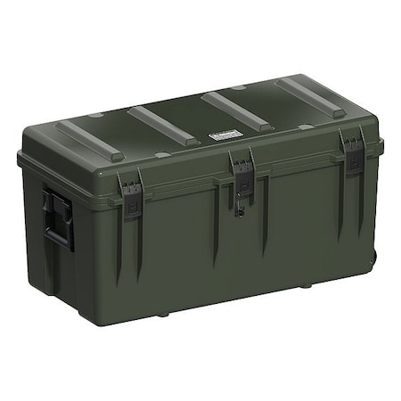 Pelican 3.5 cu ft, 33 in L, 17 in W, 17 in H, Green, Polyethylene 472-FTLK-LG-IM-OD