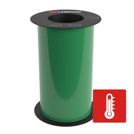 Labeltac High Temperature Supply 9in x 75ft LT9, Green LT905HT-C