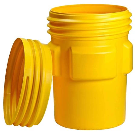 Brady 95 Gallon Spill Drum Polyethylene Yellow 89142