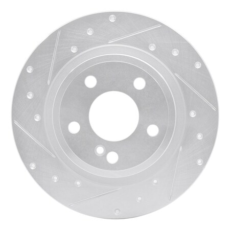 Dynamic Friction Co DFC Brake Rotor - Drilled and Slotted - Silver 631-63107L