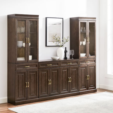 Crosley Stanton 3-Piece Sideboard And Glass Door Pantry Set KF33036CO