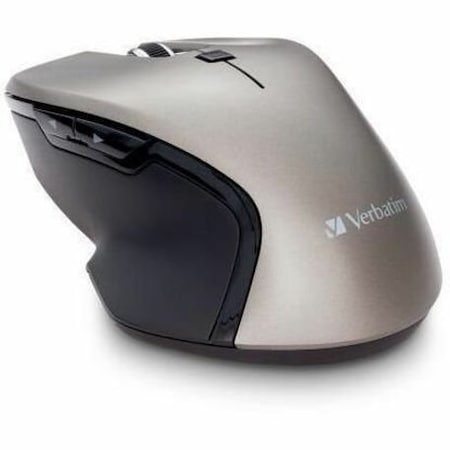 Verbatim Mouse - Blue LED/Optical - Wireless - Radio Frequency - 2.40 GHz - Graphite - USB Type C - 1600 70245