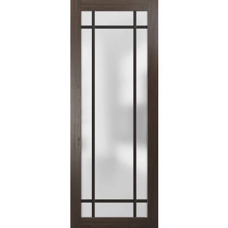 Sartodoors Slab Barn Door Panel Frosted Glass Planum 2112 42x84 Solid Core Modern Interior PLANUM2112S-CA-42 x 84