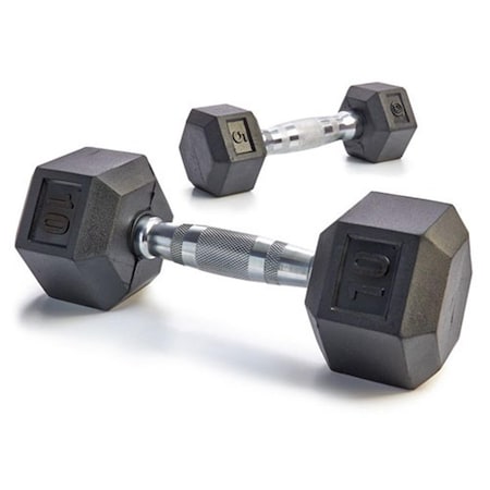 T-Care Rubber Hex Dumbbell Set T-1414848
