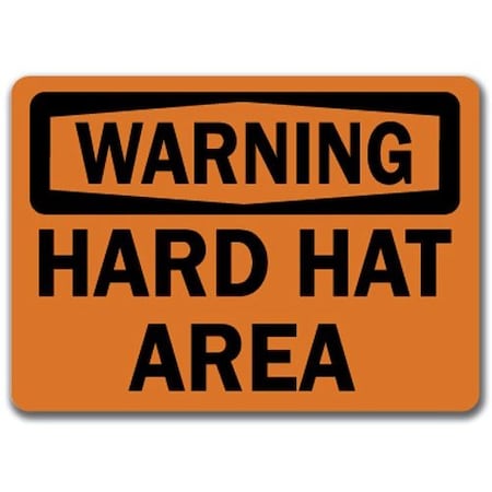 Signmission Warning Sign-Hard Hat Area-10in x 14in OSHA Safety Sign, 14" H, WS-Hard Hat Area WS-Hard Hat Area