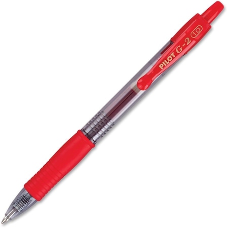 Pilot Pen, Gel, G2, Bold, Red, PK12 31258