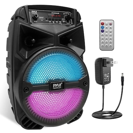 Pyle Pyle 240W Rechargeable Outdoor Bluetooth Speaker, 6.5 in Subwoofer, MP3/USB, Remote Control, Party Lights PPHP634B