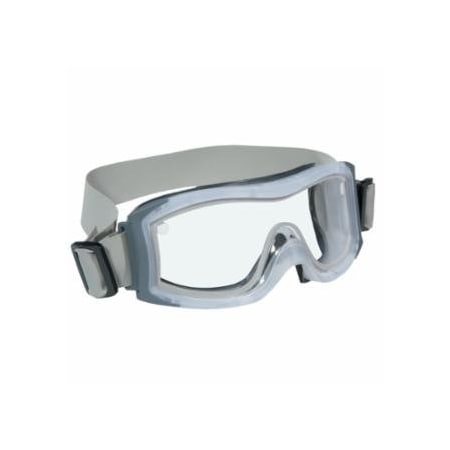 Bolle Safety DUO Safety Goggles, AntiScratch/AntiFog, Clear Poly, Cloth Strap, Frosted Frame 286-40097