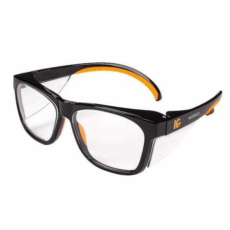 Kimberly-Clark Professional Safety Glasses, Anti-Glare, Clear Lens, Black Frame, 1 PR 49312
