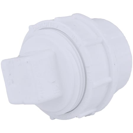 Charlotte Pipe And Foundry 1-1/2'' SPG x 1-1/2'' FIP Schedule 40 DWV PVC Cleanout with Threaded Plug PVC 00105X 0600HA