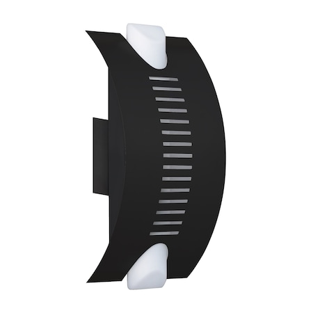 Besa Lighting Bando Sconce, Opal/Black, 1x10W LED BANDOBK-LED