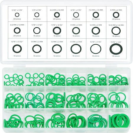 Neiko Rubber O-Ring Assortment Set, Buna-N Gasket Sealing Replacement O-Rings, SAE and Metric, 270-Piece 50445A