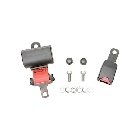 Uni Pro Universal Retractable Seat Belt Kit Orange Nylon 2-In. Wide x 51.5-In. Long 8590