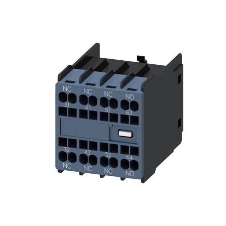 Siemens auxiliary switch, on the front, 1 NO + 3 NC, 31/32, 41/42, 51/52 3RH2911-2HA13-0KT0