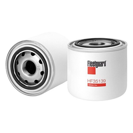 Fleetguard Hydraulic Filter, Spin-On, Cellulose HF35139