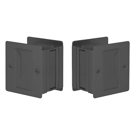 Emtek Pocket Door Locks Passage Matte Black EEPDSQU64MB