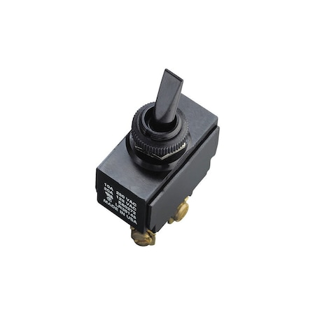 Gb Toggle Switch, 125/277 VAC, SPST, Screw Terminal, Plastic Housing Material Black GSW-19