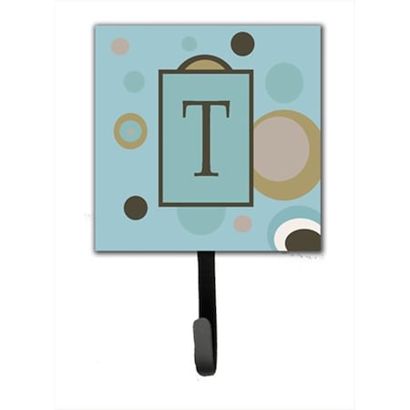 Carolines Treasures Letter T Initial Monogram - Blue Dots Leash Holder Or Key Hook CJ1013-TSH4