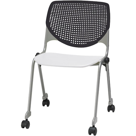 Kfi Poly Stack Chair, Black Back CS2300-BP10-SP08