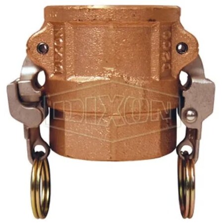 Dixon EZ Boss-Lock Type D Cam and Groove Coupler, 2-1/2 in Nominal, Female Coupler x FNPT End Style, Bras BD250EZ