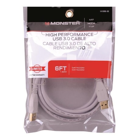 Monster Cable Just Hook It Up 6 ft. L USB Cable 141096-00