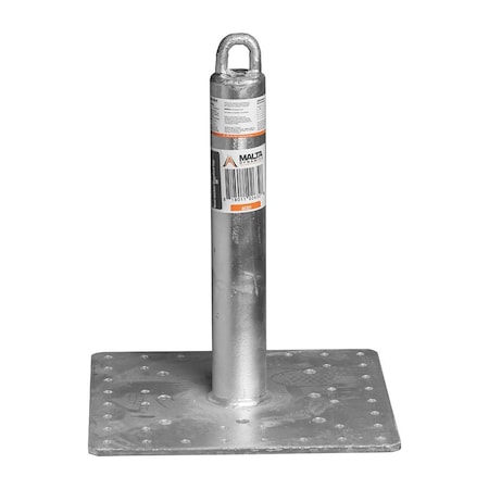 Malta Dynamics 18 in Roof Anchor-Galvanized Steel Tie-Off Point, For Wood, Steel, or Concrete A6321