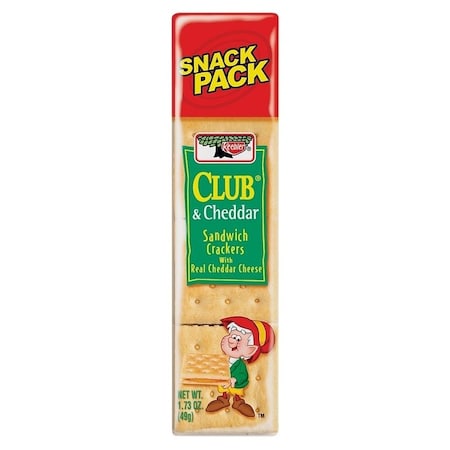 Keebler KCLUBC12 Sandwich Crackers, Club and Cheddar Flavor, 173 oz 432869