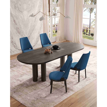 Manhattan Comfort Kara Dining Side Chair in Blue, PK4 2-DC057-BL