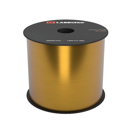 Labeltac Brushed Metal Stock 4in x 75ft LT4/LTPX, Brushed Gold LT424