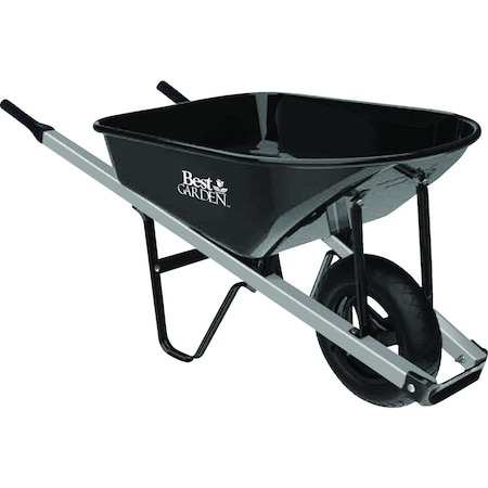 Best Garden 5.5 Cu. ' Steel Wheelbarrow With Steel Handles TR-5-S-DIB