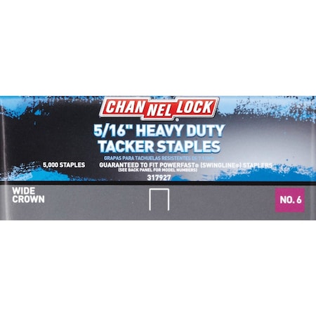 Channellock No. 6 Hammer Tacker Staple 5/16 In., 5000-Count GR5010516C