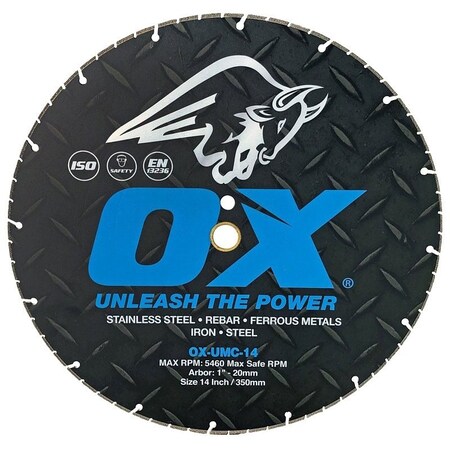 Ox ULTIMATE UMC Blade, 4-1/2 in Dia, Segmented Rim OX-UMC-4.5