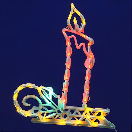 Vickerman LED Candle Window Lighted Decor with Multi-Colored Lights, 17 x 15 in. X490529