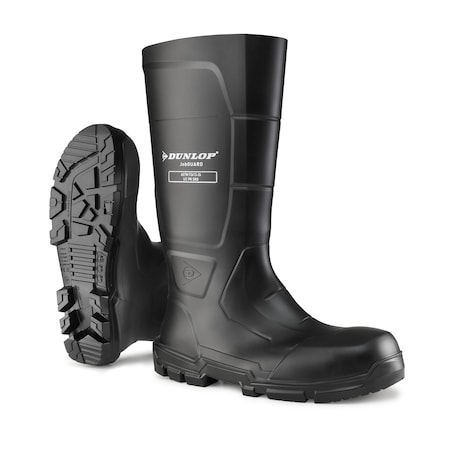 Dunlop Rubber Boot, 7D, Knee, Black, PR NA2HD02.US.07