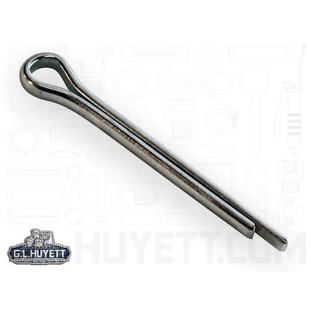 Huyett Cotter Pin, Zinc Plated Carbon Steel, 0.156 in Dia x 1.750 in Effective Length CP-156-1750