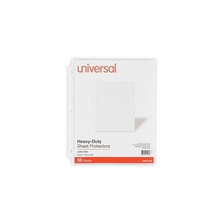 Universal One Sheet Protector, Heavy Gauge, Clear, 50PK UNV21128