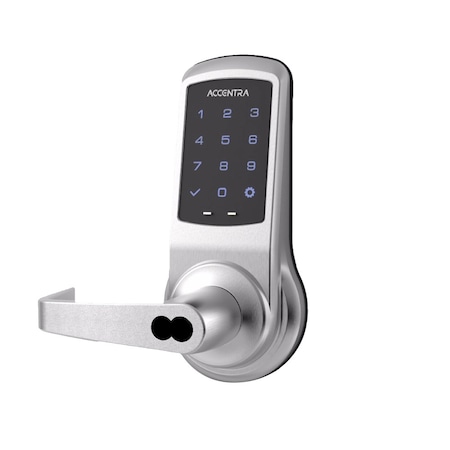 Yale Grade 1 NexTouch Generation 3 Cyl Lock W/ Capacitive Touchscreen, Augusta Lever, Satin Chrome SI-AU-NTB623-NR 626