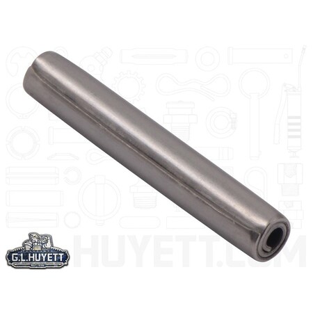 Huyett Coiled Spring Pin, Heavy Duty, Nickel Plated 302/304 Stainless Steel, 0.156 in Dia x 1.000 in Length SPC3P-156-1000H