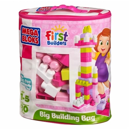 Mega Brands 08328 Mega Bloks - Big Building Bag, Pink, 80PK DCH62