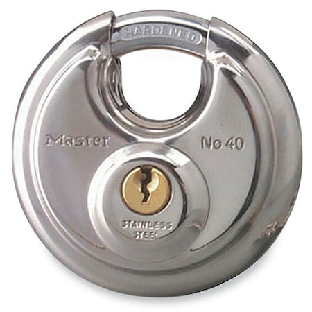 Master Lock 2-3/4 in. H X 2-3/4 in. W Stainless Steel 4-Pin Cylinder Shrouded Padlock 40DPF