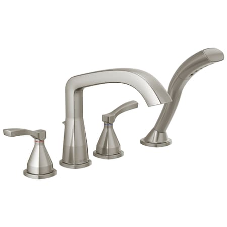 Delta Stryke Roman Tub Trim with Hand Shower, 11 in, Lumicoat Stainless T4776-SS-PR