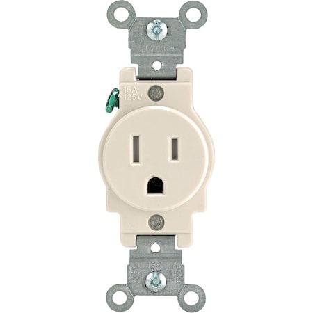 Leviton 15A Light Almond Commercial Grade 5-20R Tamper Resistant Single Outlet R56-T5015-0TS
