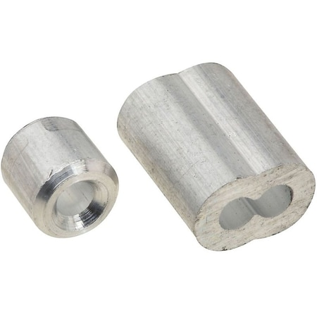 National Hardware SPB3231 Series Ferrule and Stop, 1/8 in Dia Cable, Aluminum N830-352