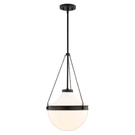 Vaxcel Lincoln 1-Light Pendant, Black P0449