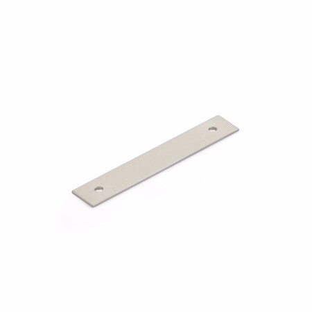 Schaub 3-1/2in Center to Center Pub House Backplate for Pull Brushed Nickel Finish 5103B-BN